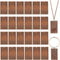 PH PandaHall 50 Pcs Brass Flat Rectangle Blank Stamping Tag Pendants Charms 32x18x0.5mm for Bracelet Necklace Jewelry DIY Craft Making Red Copper...