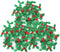 100 Pack Christmas Holly Leaves and Berries Appliques Laser Confetti Fabric Embellishment for Tree, Stocking, Scrapbook, Wreath, Cards Decorations...