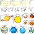 DECOWALL DS4-8007 Planets in The Space Kids Wall Stickers Wall Decals Peel and Stick Removable Wall Stickers for Kids Nursery Bedroom Living Room ...