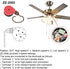 ZE-208s Ceiling Fan Switch, 3 Speed 4 Wire E89885 Pull Chain Switch Appliances Speed Control Ceiling Fan Replacement Part (Bronze Chain)...