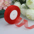 1 inch Red Organza Ribbon, 50 Yard Sheer Chiffon Ribbon for Gift Wrapping, Transparent Wired Tulle Ribbon for Holiday Presents, Birthday Cards, We...