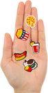 Food Themed Shoe Decoration Charms, 20Pcs Hamburg Pizza Dessert Charms for Shoe Wristband Decoration, PVC Shoe Charm Accessories for Party Favor H...