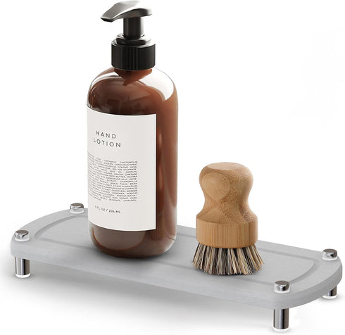 Water Absorbing Stone Tray for Sink | 2 Set of Legs | Stone Drying Tray | Sink Caddy | Drying Stone | Quick Dry Stone Sink Tray | Bathroom Counter...