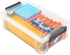 Extra Large Pencil Box 2-Pack Grey Clips. Stackable Storage Organizing Bins for Pencils, Rulers, Art Supplies, Markers, and Crayons. Transparent P...