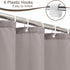 AooHome Stall Size 36x72 Inch Shower Curtain Liner, Half Size Solid Shower Curtain with Hooks, Weighted Hem, Waterproof, Chocolate...
