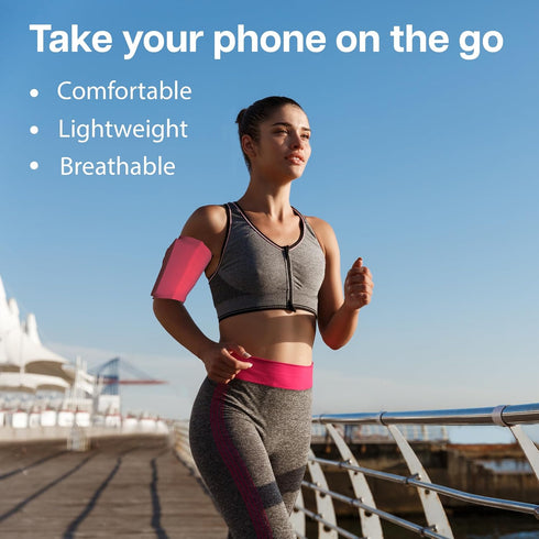 MMOBIEL Phone Holder for Running Stretchable - Size M - Phone Armband 8-12inches Arm Circumference - Sports Armband Arm Phone Holder for Running, ...