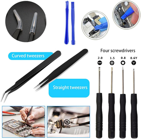19 in 1 Electronics Repair Tool Kit, Spudger Pry Opening Tool Screwdriver Set for iPhone, Laptop, iPad, Cell Phone, MacBook, Tablet, Computer, Ele...