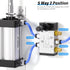 TAILONZ PNEUMATIC 1/4"NPT 5 Way 2 Position Air Hand Lever Operated Valve Pneumatic Solenoid Valve Manual Control Push-Pull 4H210-08...
