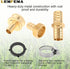 4 Sets 1/2 Inch Solid Brass Garden Hose Connector Repair Kit,Water Hose Mender Female Male Hose Coupling with Stainless Steel Clamp, Tape and Rubb...
