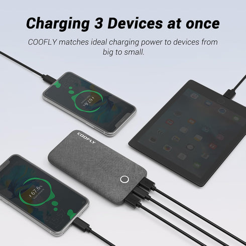 Portable Charger, 10000mAh 5V/3A Power Bank, USB C in&Out High-Speed Charging Battery Pack Portable Phone Charger for iPhone 15 14 13 12 11 Samsun...