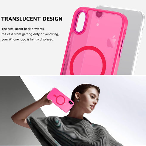 Telaso iPhone X Case, iPhone Xs Phone Case Compatible with Magsafe Wireless Charging Translucent Matte Back Slim Shockproof Anti-Scratch Anti-Yell...