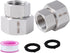 2 Pcs Stainless Steel Garden Hose Fittings Connectors Adapter,3/4" GHT Female to 1/2" NPT Female Heavy Duty Stainless Steel Repair Female to Femal...