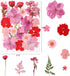 35 Pcs Dried Pressed Flowers for Resin, Pink Real Pressed Flowers Bulk Natural Herbs Kit for Scrapbooking DIY Art Crafts, Epoxy Resin Jewelry Mold...