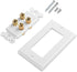 Cable Matters 2-Pack Speaker Wire Wall Plate, Gold Plated Speaker Wall Plate with Banana Plug Binding Post for 2 Speakers, White...