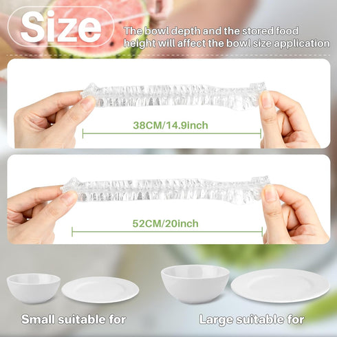 200 Bowl Covers Bread Proofing - Multiple Sizes Plastic Wrap Food Sourdough Bread Baking Bread Rising Elastic Reusable Plate Covers Outdoor Food F...