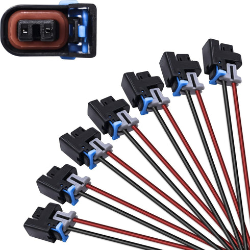 HiSport LS Truck Fuel Injector Connector Pigtail Wire Compatible with Mini Delphi Multec 2 (8 pack) OEM Tooling, Connector, Lock, Seals, & Termina...