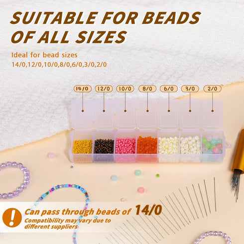 GarfxG 70pcs Beading Needles Straight Beading Needles for Jewelry Making, 0.45mm*32mm/1.26" Length Fine Thread Seed Beads Needles with Storage Tub...