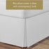 Luxury Hotel Tailored Bed Skirt, Box Pleats, 14 Inch Drop, Twin, White...