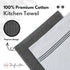 Infinitee Xclusives 100% Cotton Kitchen Towels - 15x25 Inch Ultra Soft Tea Towel, Super Absorbent Terry Dish Towels for Kitchen Linens |Grey|...
