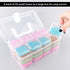Craft Organizer Upgraded 32 Piece Small Bead Organizer and Storage Plastic Box, Mini Clear Bead Organizer, Clear and Stackable with Label Stickers...