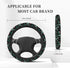 Trendy Cactus Flower Steering Wheel Cover for Women Men Girls Car Accessories Decor Anti-Slip Neoprene Auto Steering Wheel Covers Protector Univer...