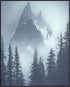 Posterizer 1 pcs-beautiful nature scene with evergreen trees and mountains 7-Landscape & Nature Art-Gift for Art Lovers-Decor for Home & Office- u...