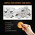 BEAMNOVA 100 Sets of Metal Button Supplies Blank 32mm / 1.26 in (Approx. 1-1/4 inch) for Button Maker Machine, Slick Metallic Back, Badge Making P...