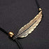Brown Women Girls Antique Vintage Time Necklace Sweater Chain Pendant Feather Pendant Necklace Brown and Gold...