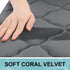 OLANLY Memory Foam Toilet Rugs U-Shaped 24x20, Ultra Soft and Absorbent Bathroom Rugs, Non-Slip Thick Toilet Bath Mat, Machine Wash Dry, Contour B...
