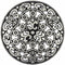 Bezelry 10 Pieces Hoya Flowers Openwork Metal Shank Buttons. 25mm (1 inch) (Antique Silver)...