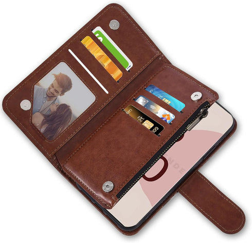 Asuwish Phone Case for Google Pixel 6 Wallet Cover with Tempered Glass Screen Protector and Flower Leather Flip Credit Card Holder Stand Folio Pur...