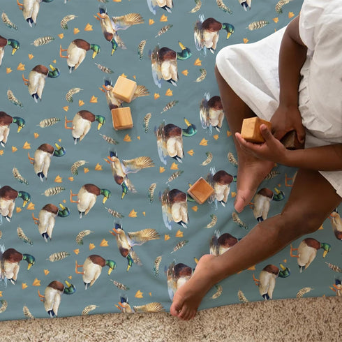 Vintage Duck Hunting Baby Blanket for Boy Girl Mallard Ducks Feathers Soft Swaddle Blanket Wild Bird Animal Flannel Receiving Blanket Newborn Todd...