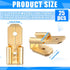 25 Pcs Piggyback Spade Connectors, 3 Way Adapter Dual Male to Single Female Brass Quick Disconnect Connectors Piggyback Terminals Crimp Terminals ...