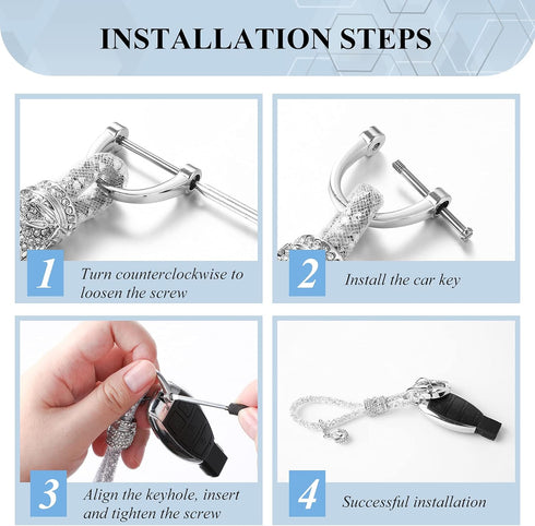 Frienda Bling Keychain for Women Gifts Car Wristlet Key Chains Crystal Lanyard Rhinestone Fob DIY Crafts...