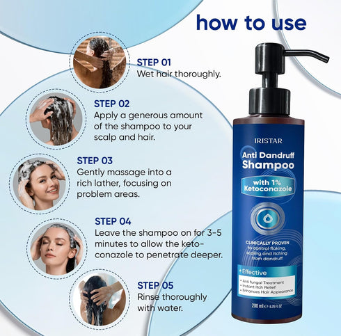 Dandruff Shampoo, Anti Dandruff Shampoo For Man And Woman, Itchy Scalp Shampoo Dandruff Treatment For Folliculitis, Psoriasis And Seborrheic Derma...