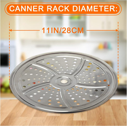 2Pack Canner Rack for Pressure Canner, 11-Inch Stainless Steel Pressure Cooker Rack, Compatible with Presto, All-American and More...