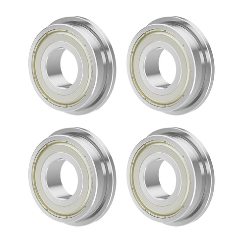 F6001ZZ 4PCS Flange Ball Bearing 12×28×8mm Double Metal Shielded Flanged Bearing Chrome Steel ABEC-1(P0) Z2 Deep Groove Ball Bearing for Industria...