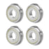 F6001ZZ 4PCS Flange Ball Bearing 12×28×8mm Double Metal Shielded Flanged Bearing Chrome Steel ABEC-1(P0) Z2 Deep Groove Ball Bearing for Industria...