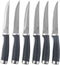Core Kitchen Set of 6 Essential Grip Steak Knives - Black...