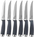 Core Kitchen Set of 6 Essential Grip Steak Knives - Black...