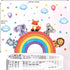 DECOWALL SG3-2318 Baby Animals on Rainbow Wall Stickers Decals Art décor Kids Living Nursery Removable Room Safari Jungle Girls Boys...