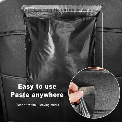Disposable Car Trash Bags Pack of 100, Vomit Bags, Portable Self Adhesive Cleaning Bags, Easy Stick on and Hanging, for Cars Kitchens Bedrooms Off...