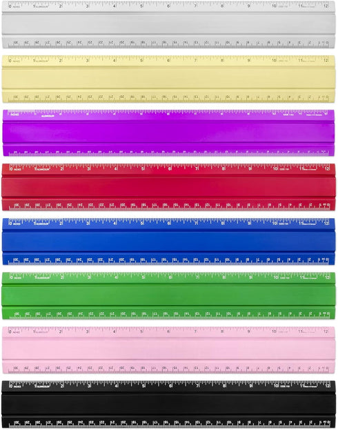 Alumicolor Aluminum Office Ruler, 12IN, Purple...