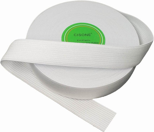 Knit Elastic 3/4 Inch Wide White Heavy Stretch High Elasticity Knit Elastic Band 10 Yards...