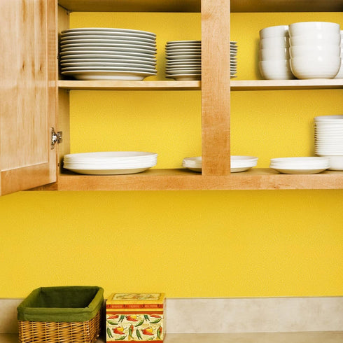 Abyssaly Yellow Wallpaper Peel and Stick Removable Wallpaper for Girls Bedroom Self Adhesive Embossed Silk Textured Wallpaper Modern Home Decorati...