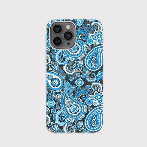Blingy's for iPhone 13 Pro Case (6.1 inch), Bandana Pattern Tribal Design Ethnic Paisley Art Design Transparent Soft TPU Protective Clear Case Com...