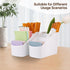 2-Piece Set Plastic Desk Organizer With 8 Slots,Minimalist Multi-purpose Storage for Small Items,White Matte Surface...