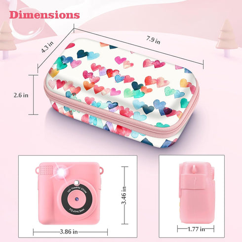 Fintie Kids Camera Case Compatible with ESOXOFFORE, MINIBEAR, Dylanto, WEEFUN and More Instant Camera for Kids Digital Video Cameras, Hard Carryin...