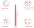 CandleNScent Taper Candles | Tapered Candlesticks - dripless 10 Inch unscented | Pink | 4 Pack...