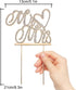 Mr and Mrs Love Cake Topper Wedding Anniversary Gold Crystal Rhinestone Party Decoration...